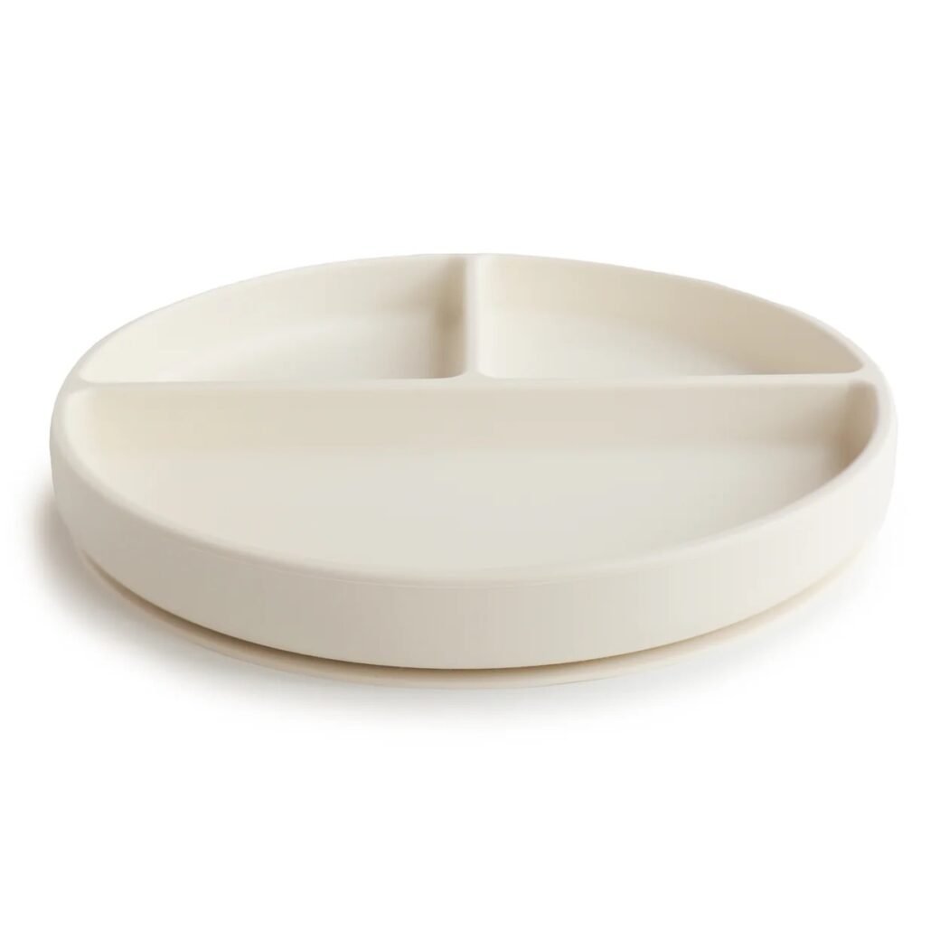 Mushie Silicone plate with suction cup Ivory Additional image-1