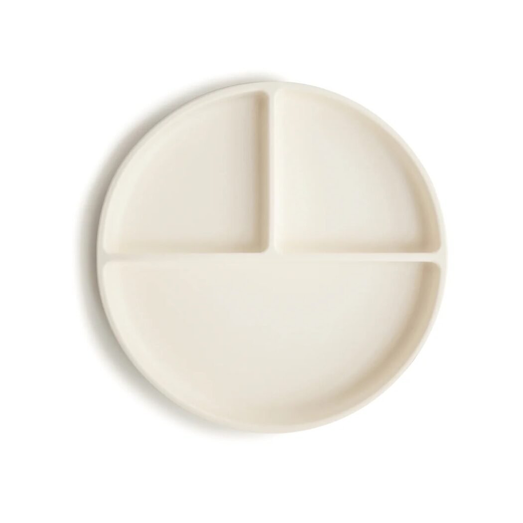 Mushie Silicone plate with suction cup Ivory Main image