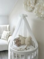 Baldacchino in tulle bianco per letto (immagine aggiuntiva 2)