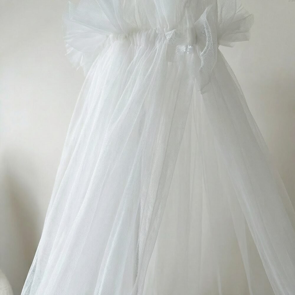 Baldacchino in tulle bianco per letto (immagine aggiuntiva 1)