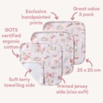 Alice's Tea Party Bio-Waschlappen 3er-Pack – Bild 2