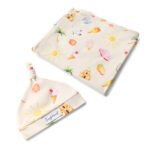 Beach Fun Organic Jersey Wrap & Beanie Set - Image 2