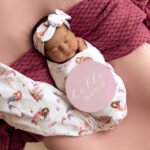 Mermaid Organic Jersey Wrap & Topknot Set - Image 3