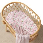 Cherry Blossom Bio-Beistellbett-Spannlaken-Wickelunterlage-Bezug