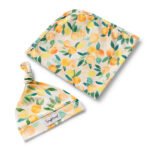 Sunny Citrus Organic Jersey Wrap & Beanie Set - Image 2