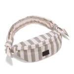 Bauchtasche aus Nylon STRIPES BEIGE