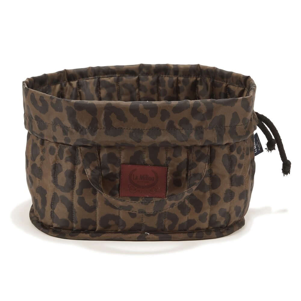 Organizzatore per pannolini in nylon con stampa leopardata e cioccolato - Immagine principale