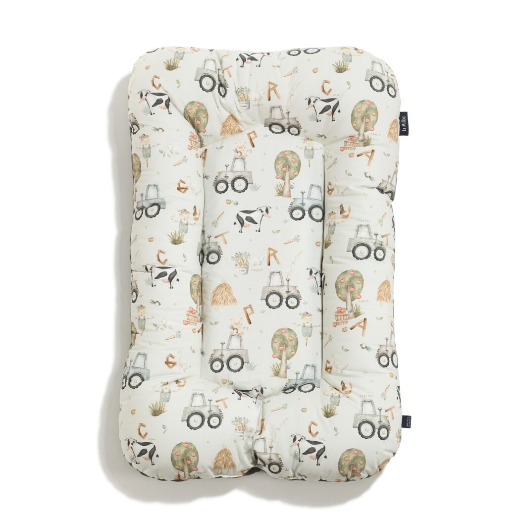 Nid bébé en velours de coton ABC FARM - M - 50 x 86 cm_Image principale