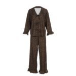 Pyjama en bambou LEOPARD CHOCO - M (Long)_Image principale