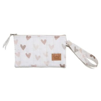 Pochette in nylon HEARTBEAT BEIGE_Immagine principale
