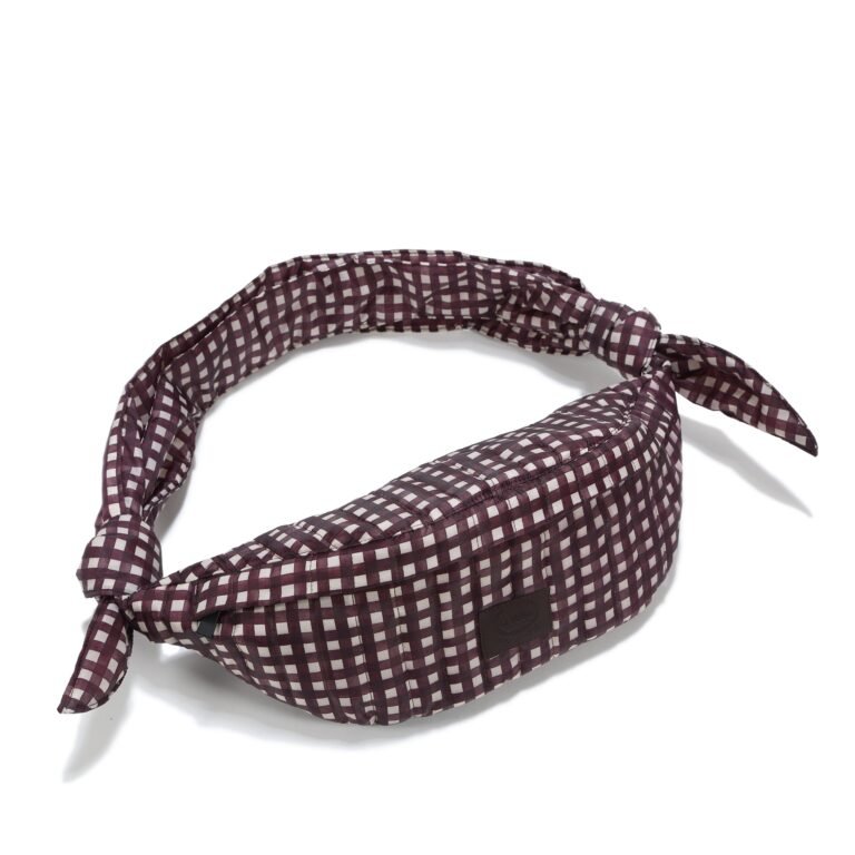 Bauchtasche aus Nylon BURGUNDY VICHY_Hauptbild