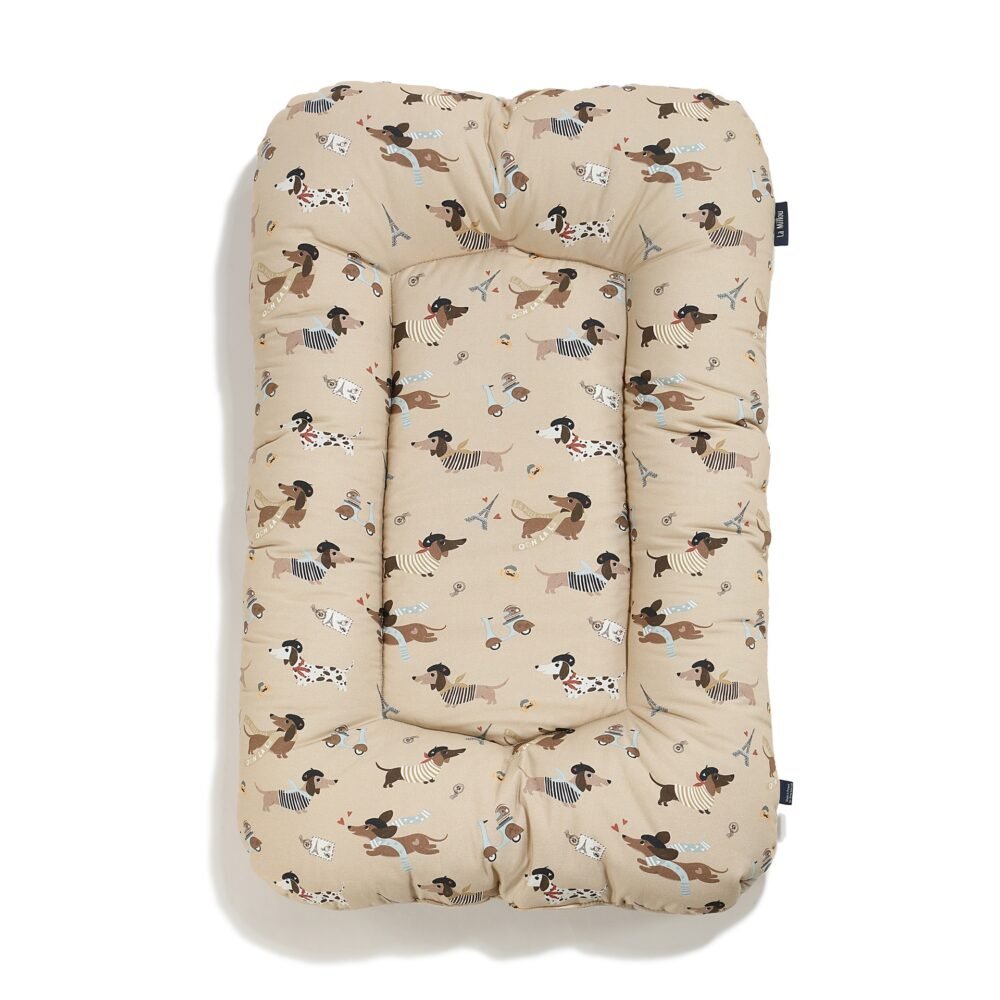 Nid bébé en velours de coton PIERRE LE CHIEN - M - 50 x 86 cm_Image principale