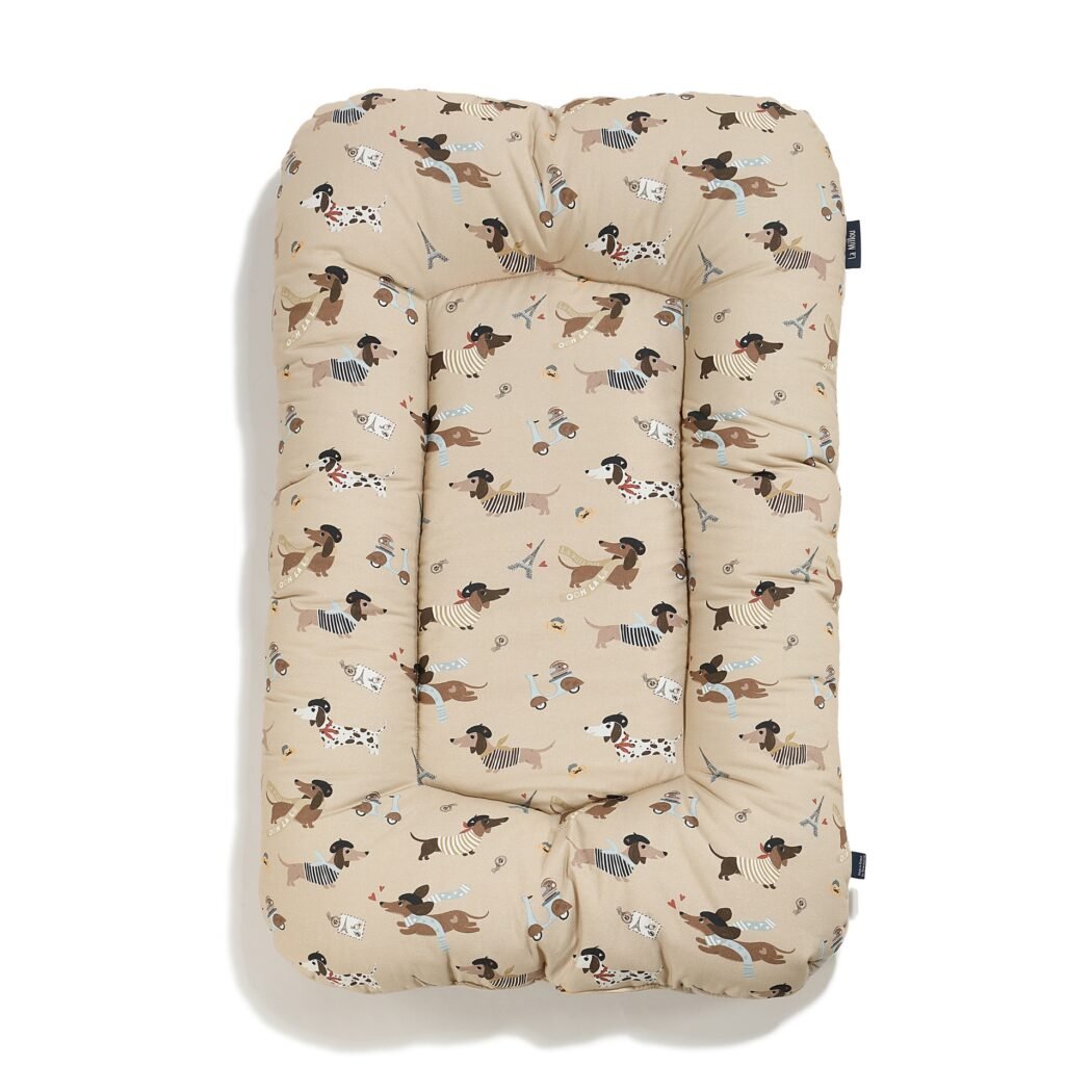 Nid bébé en velours de coton PIERRE LE CHIEN - M - 50 x 86 cm_Image principale