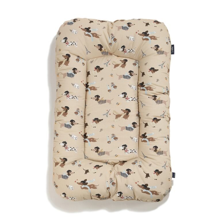 Babynest Baumwolle Velvet PIERRE THE DOG - M - 50 x 86 cm_Hauptbild