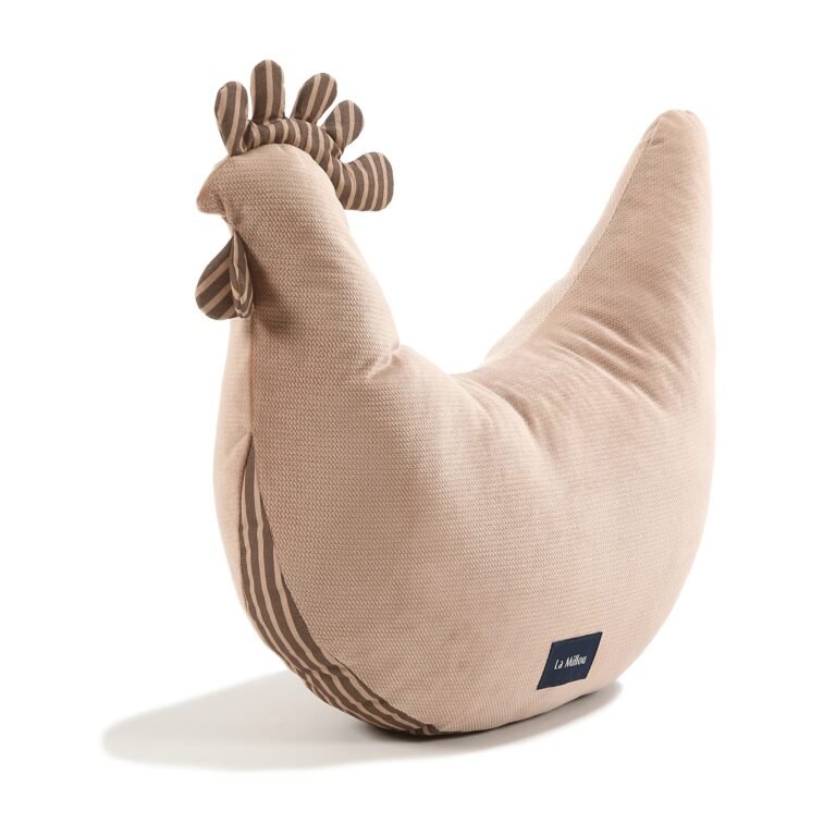 Oma Dana's Henne Kissen Velvet Baumwolle STRIPES BROWN_Hauptbild