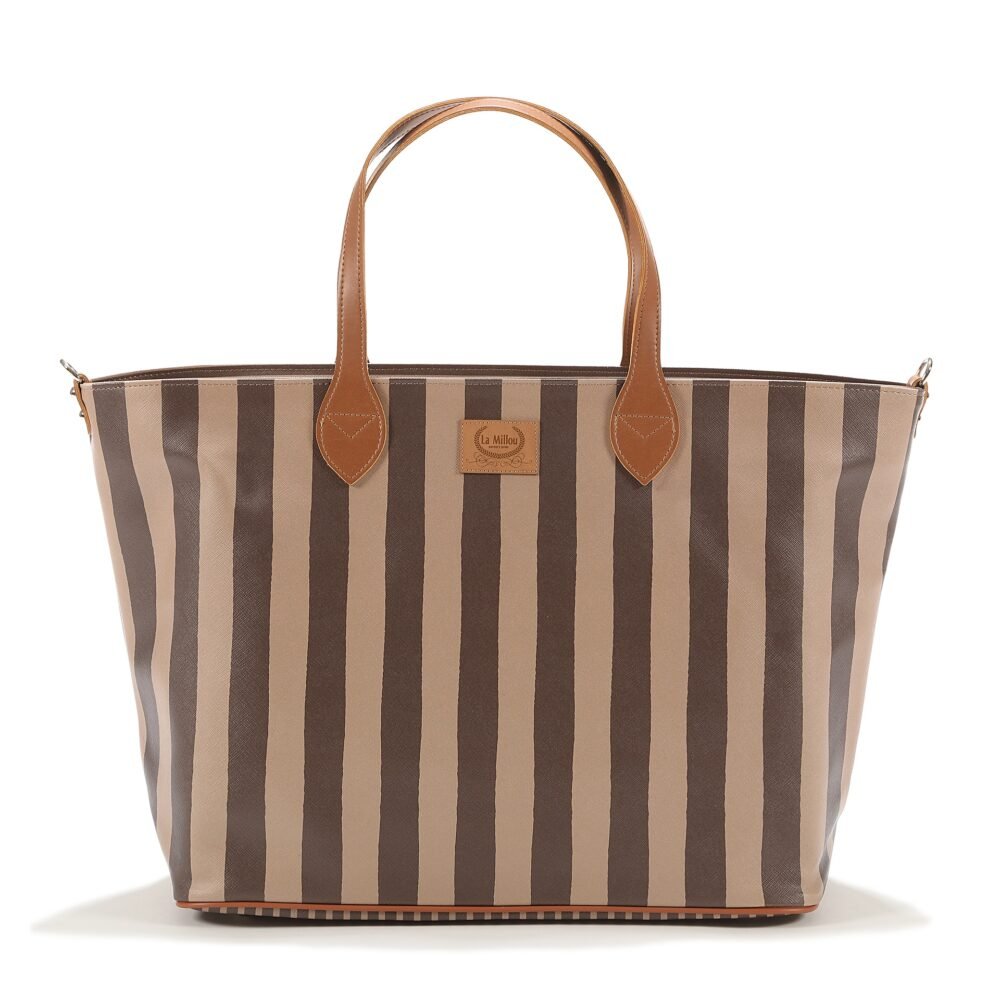 Sac Feeria STRIPES MARRON - Image principale