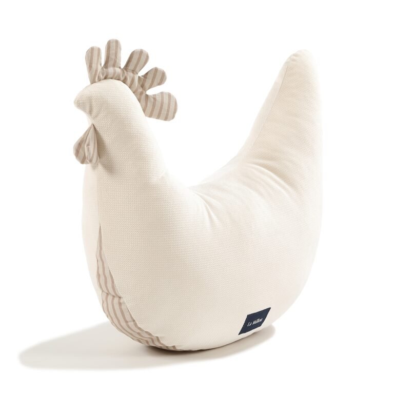 Oma Dana's Henne Kissen Velvet Baumwolle STRIPES BEIGE_Hauptbild