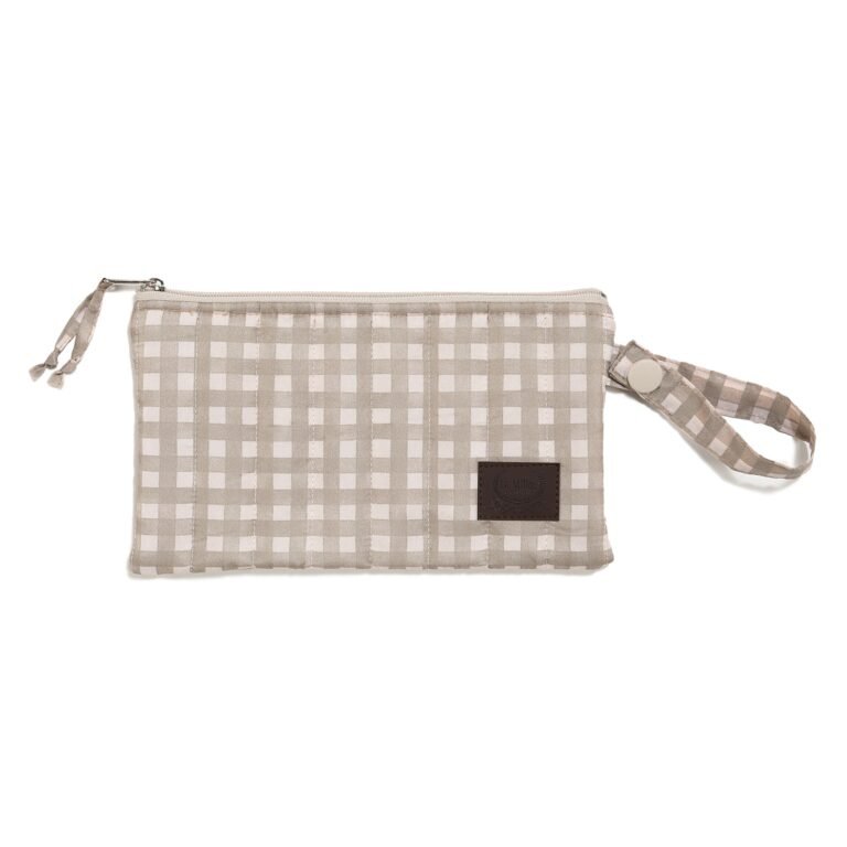 Nylon-Täschchen BEIGE VICHY_Hauptbild