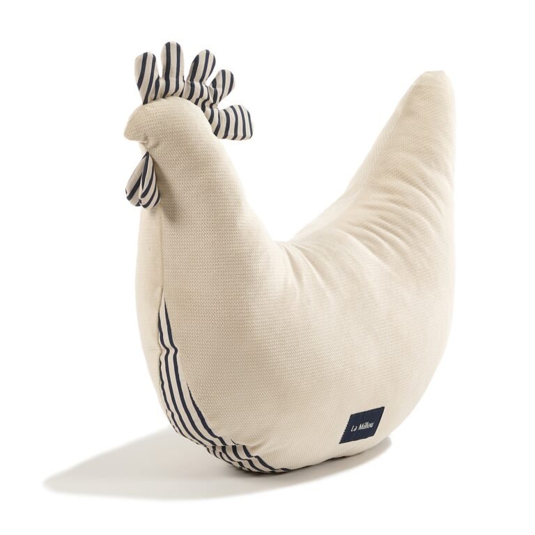 Oma Dana's Henne Kissen Velvet Baumwolle STRIPES NAVY_Hauptbild