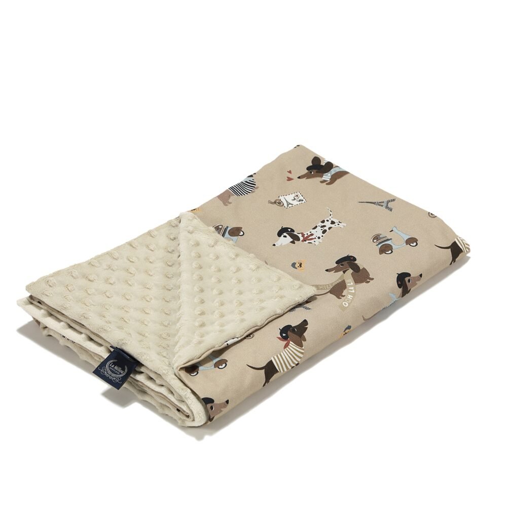 Coperta leggera in Minky PIERRE IL CANE - M - 80 x 100 cm_Immagine principale