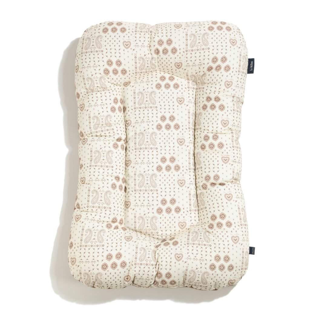 Baby nest cotton velvet bandana cream - M - 50 x 86 cm_Main image