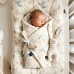 Babynest Baumwolle Velvet SEAWORLD  - M - 50 x 86 cm