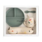 Mushie Silikon Geschirr Set Dinosaurs