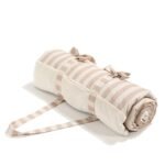 Picknickdecke STRIPES BEIGE - XXL - 180 x 190 cm