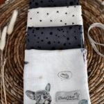 Mulltücher 4er Set aus Premium Musselin French Bulldog