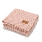 Warme Decke Merino 100% STONED PINK - S - 85 x 85 cm
