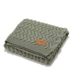 Warme Decke Merino 100% STONED GREEN - S - 85 x 85 cm