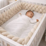 Bettschlange 4-Strang aus Velours – 200 cm geflochten – Cream