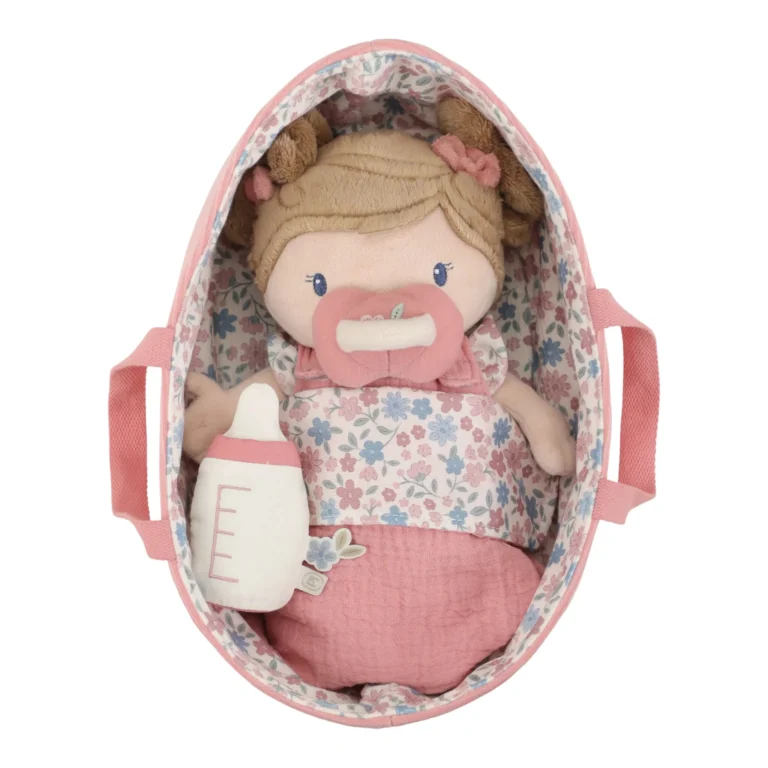 Baby doll in basket Pink GRS Main image