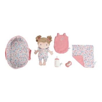 Baby doll in basket, pink, GRS, additional image 1