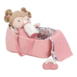 Babypuppe im Körbchen Rosa GRS Zusatzbild 2