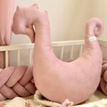 Stillkissen Seahorse Velours Altrosa