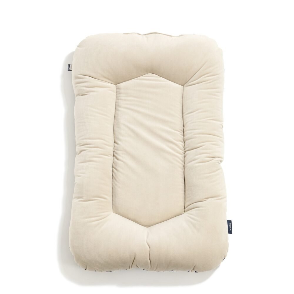 Nid bébé en velours de coton rayé bleu marine - 50 x 86 cm. Image supplémentaire 1