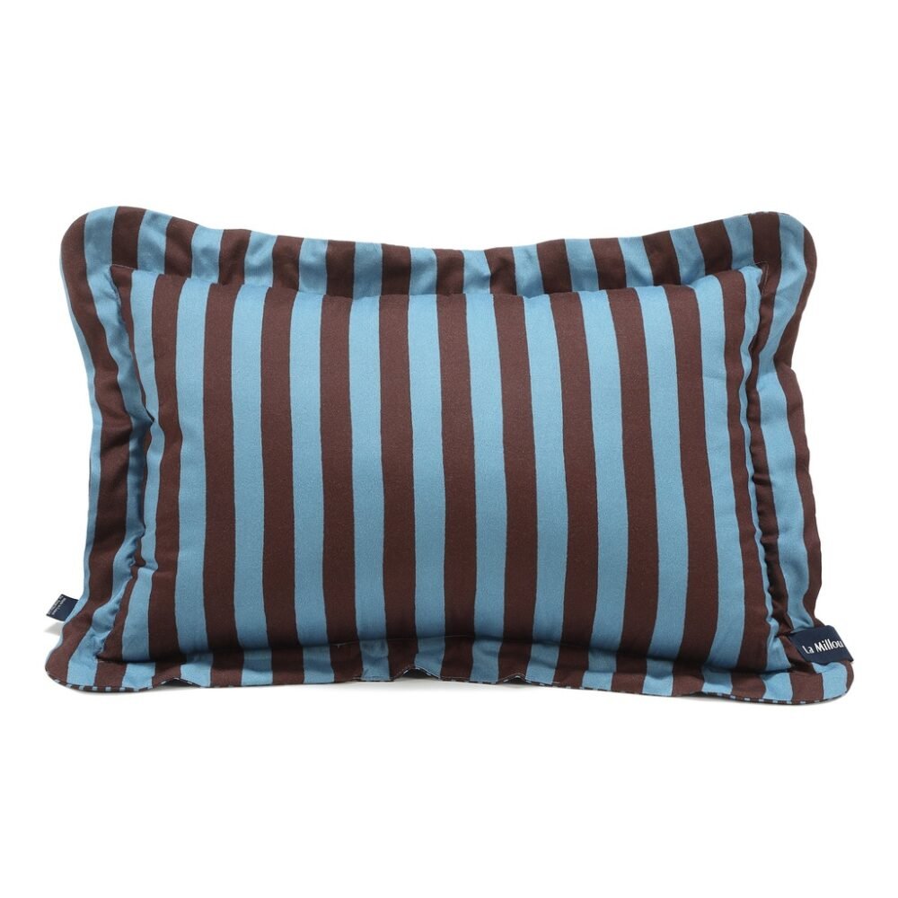 Cuscino in bambù a righe blu - XL - 50 x 70 cm Immagine principale