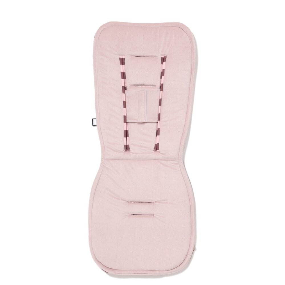 Fodera per passeggino in velluto di cotone a righe multicolore rosa (immagine aggiuntiva 1)