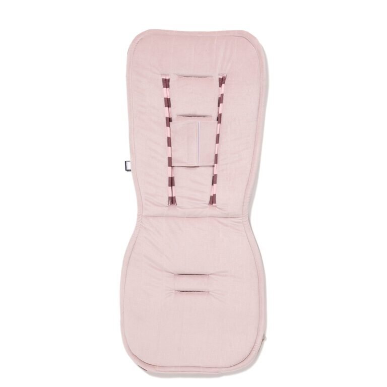 Doublure de poussette en velours de coton à rayures multicolores roses (image supplémentaire 1)