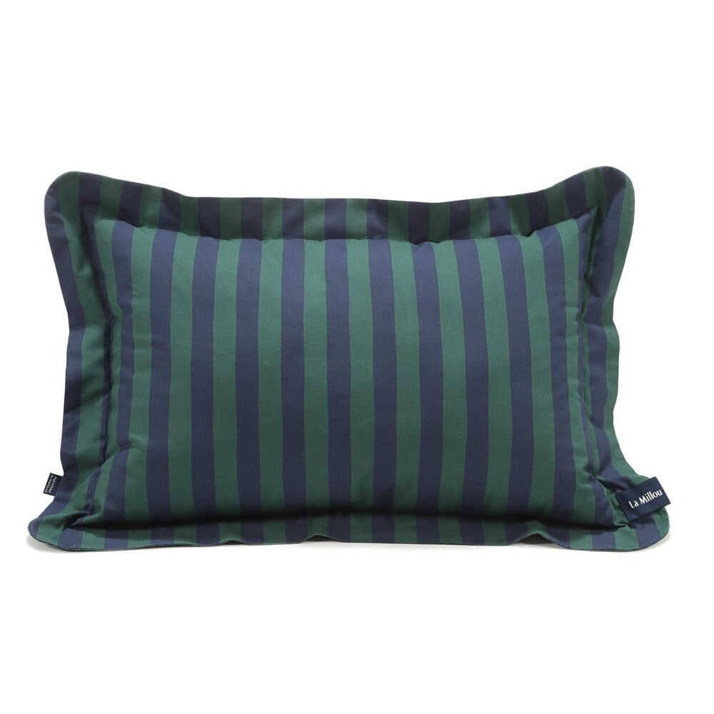 Cuscino in cotone a righe verdi - XL - 50 x 70 cm Immagine principale