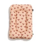 Nido per neonati in velluto di cotone con motivo battito cardiaco rosa - 50 x 86 cm Immagine principale