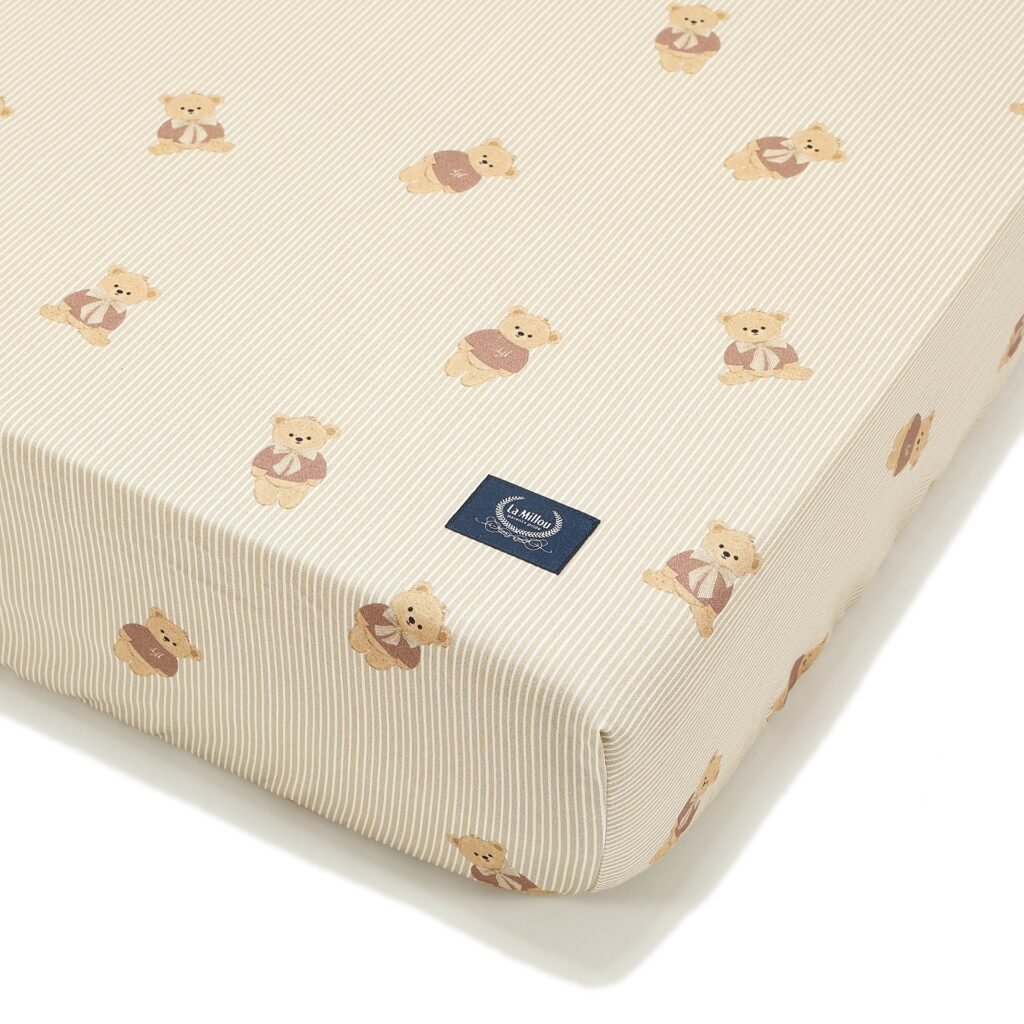 Drap-housse en coton BABY BEAR - Taille S - 60 x 120 cm Image principale