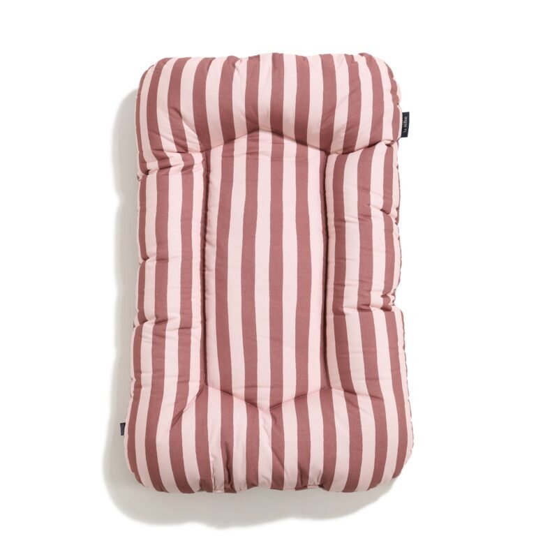 Nido per neonati in velluto di cotone a righe rosa - 50 x 86 cm Immagine principale