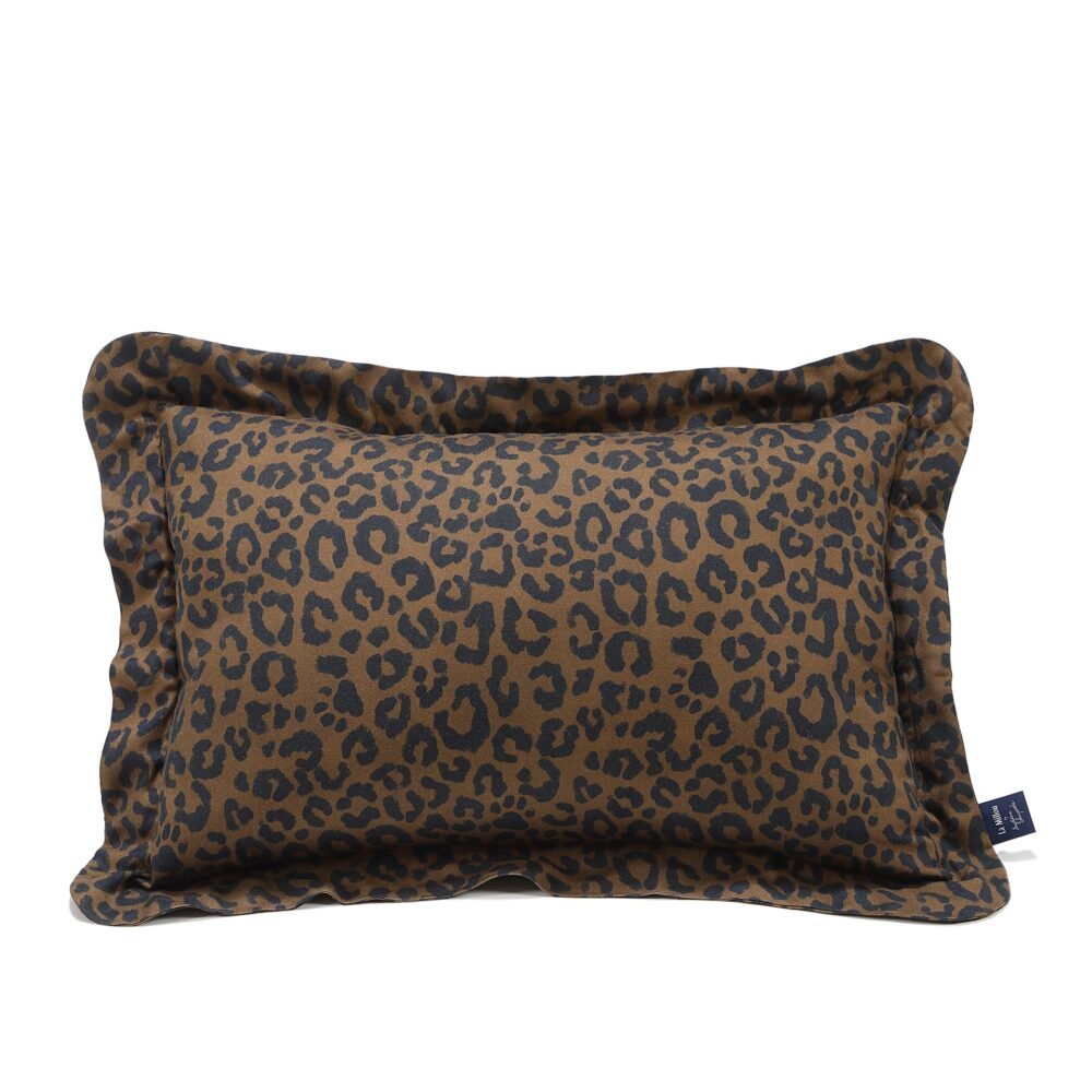 Cuscino in bambù LEOPARDO CIOCCOLATO - XL - 50 x 70 cm Immagine principale