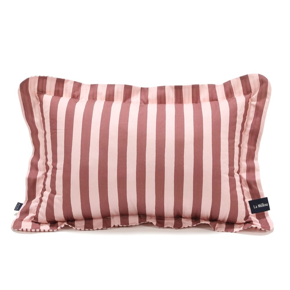 Cuscino in cotone a righe rosa - XL - 50 x 70 cm Immagine principale