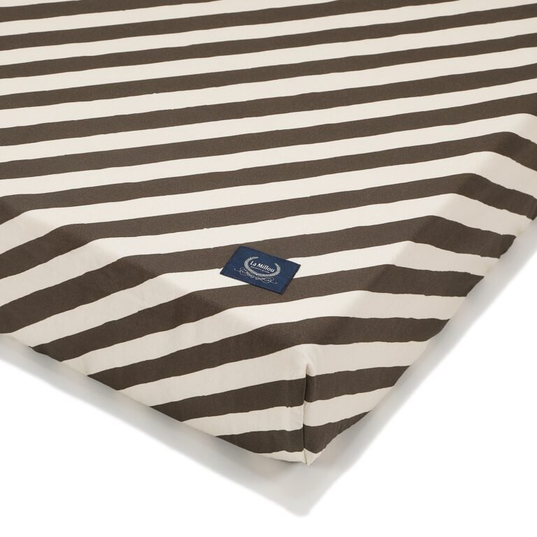 Fixleintuch Baumwolle PIERRE THE DOG STRIPES - M - 70 x 140 cm Hauptbild