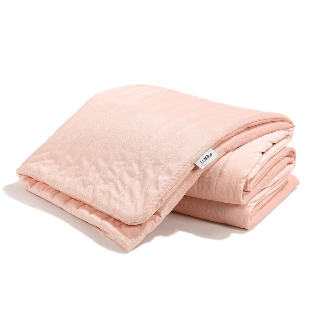 Couverture en velours chaud rose poudré pur - XL - 160 x 200 cm Image principale