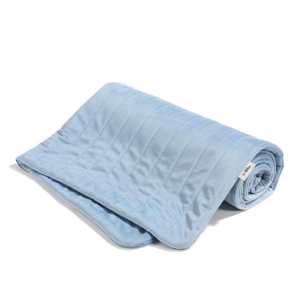 Warm blanket Velvet Pure WIND BLUE - L - 110 x 140 cm Main image