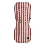 Doublure de poussette rose à rayures multicolores en velours de coton (Image principale)